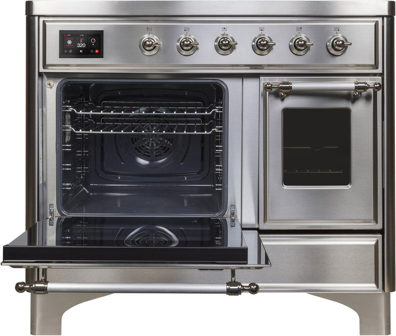 ILVE 40" Majestic II induction Range with 6 Elements - 3.82 cu. ft. Oven - Chrome Trim in Stainless Steel (UMDI10NS3SSC) Ranges ILVE 