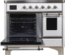 ILVE 40" Majestic II induction Range with 6 Elements - 3.82 cu. ft. Oven - Chrome Trim in White (UMDI10NS3WHC) Ranges ILVE 