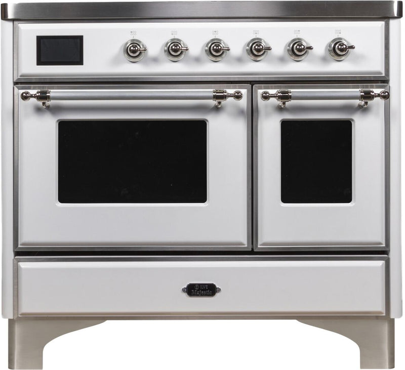 ILVE 40" Majestic II induction Range with 6 Elements - 3.82 cu. ft. Oven - Chrome Trim in White (UMDI10NS3WHC) Ranges ILVE 