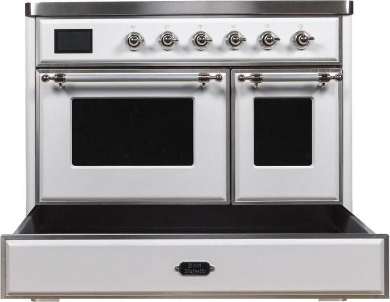 ILVE 40" Majestic II induction Range with 6 Elements - 3.82 cu. ft. Oven - Chrome Trim in White (UMDI10NS3WHC) Ranges ILVE 