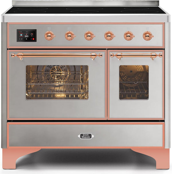ILVE 40" Majestic II induction Range with 6 Elements - 3.82 cu. ft. Oven - Copper Trim in Stainless Steel (UMDI10NS3SSP) Ranges ILVE 