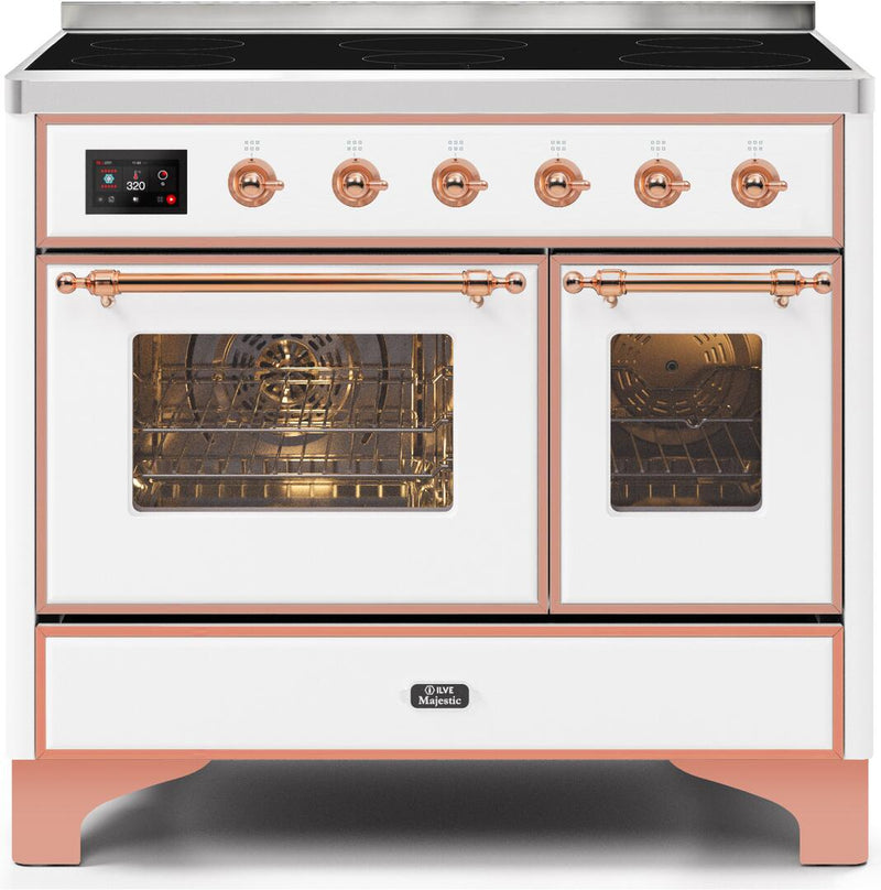 ILVE 40" Majestic II induction Range with 6 Elements - 3.82 cu. ft. Oven - Copper Trim in White (UMDI10NS3WHP) Ranges ILVE 