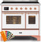 ILVE 40-Inch Majestic II induction Range with 6 Elements - 3.82 cu. ft. Oven - Copper Trim (UMDI10NS3RA)