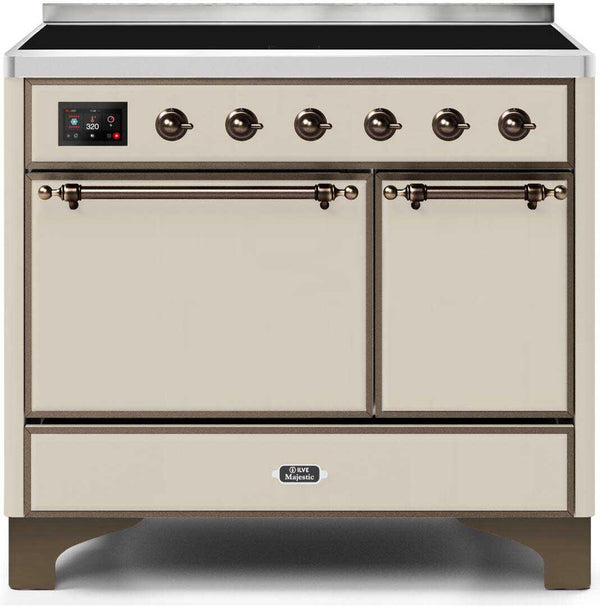 ILVE 40" Majestic II induction Range with 6 Elements - Dual Oven - TFT Control Display in Antique White (UMDI10QNS3AWB) Ranges ILVE 