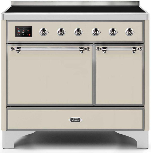ILVE 40" Majestic II induction Range with 6 Elements - Dual Oven - TFT Control Display in Antique White (UMDI10QNS3AWC) Ranges ILVE 