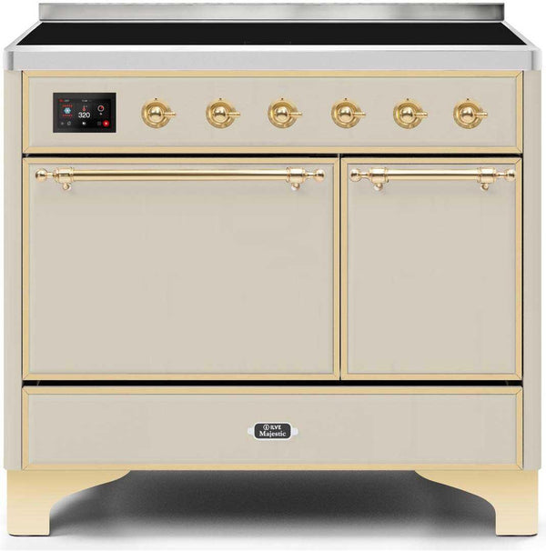 ILVE 40" Majestic II induction Range with 6 Elements - Dual Oven - TFT Control Display in Antique White (UMDI10QNS3AWG) Ranges ILVE 