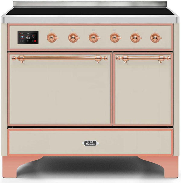 ILVE 40" Majestic II induction Range with 6 Elements - Dual Oven - TFT Control Display in Antique White (UMDI10QNS3AWP) Ranges ILVE 