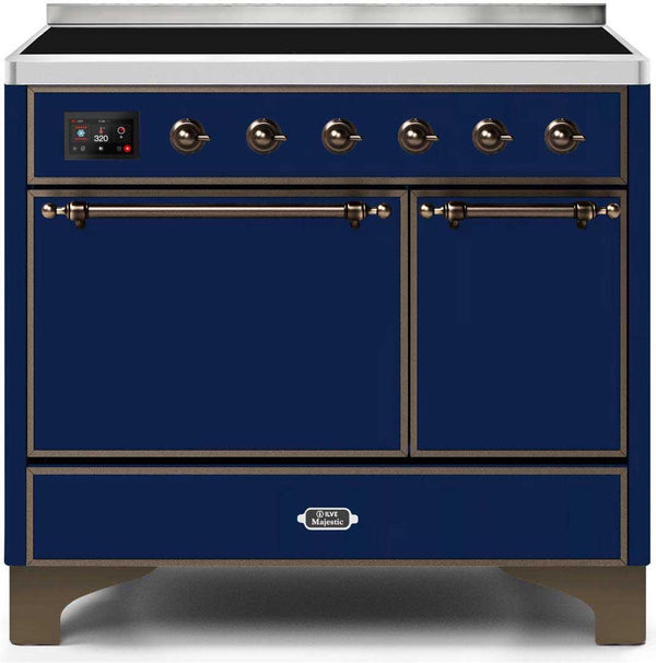 ILVE 40" Majestic II induction Range with 6 Elements - Dual Oven - TFT Control Display in Blue (UMDI10QNS3MBB) Ranges ILVE 