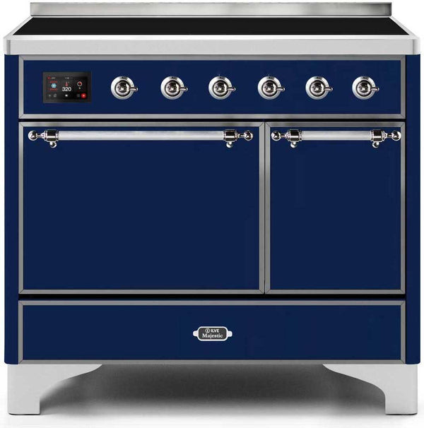 ILVE 40" Majestic II induction Range with 6 Elements - Dual Oven - TFT Control Display in Blue (UMDI10QNS3MBC) Ranges ILVE 