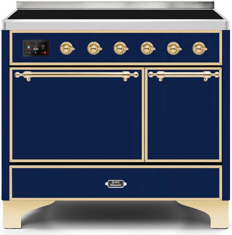 ILVE 40" Majestic II induction Range with 6 Elements - Dual Oven - TFT Control Display in Blue (UMDI10QNS3MBG) Ranges ILVE 
