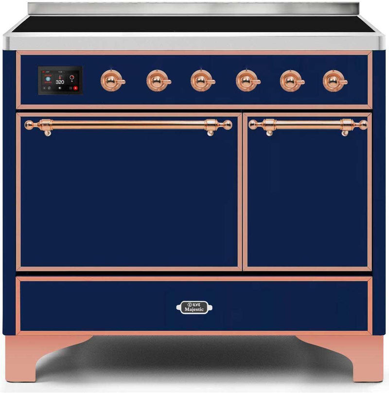 ILVE 40" Majestic II induction Range with 6 Elements - Dual Oven - TFT Control Display in Blue (UMDI10QNS3MBP) Ranges ILVE 