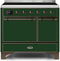 ILVE 40-Inch Majestic II induction Range with 6 Elements - Dual Oven - TFT Control Display in Emerald Green (UMDI10QNS3EGB)