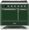 ILVE 40-Inch Majestic II induction Range with 6 Elements - Dual Oven - TFT Control Display in Emerald Green (UMDI10QNS3EGC)