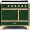 ILVE 40-Inch Majestic II induction Range with 6 Elements - Dual Oven - TFT Control Display in Emerald Green (UMDI10QNS3EGG)