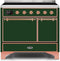 ILVE 40-Inch Majestic II induction Range with 6 Elements - Dual Oven - TFT Control Display in Emerald Green (UMDI10QNS3EGP)