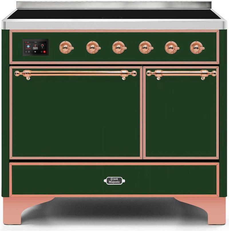 ILVE 40" Majestic II induction Range with 6 Elements - Dual Oven - TFT Control Display in Emerald Green (UMDI10QNS3EGP) Ranges ILVE 