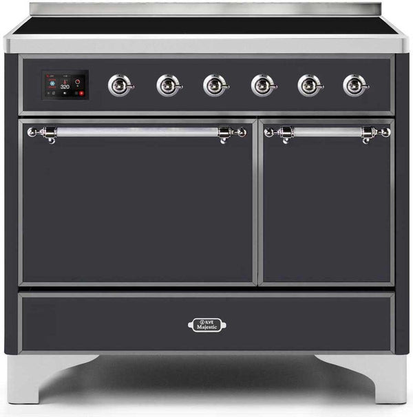 ILVE 40" Majestic II induction Range with 6 Elements - Dual Oven - TFT Control Display in Matte Graphite (UMDI10QNS3MGC) Ranges ILVE 