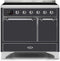 ILVE 40-Inch Majestic II induction Range with 6 Elements - Dual Oven - TFT Control Display in Matte Graphite (UMDI10QNS3MGC)