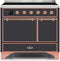 ILVE 40-Inch Majestic II induction Range with 6 Elements - Dual Oven - TFT Control Display in Matte Graphite (UMDI10QNS3MGP)