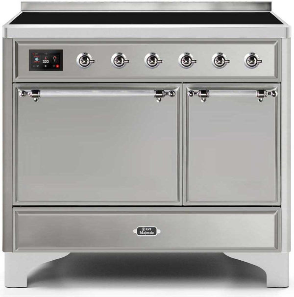 ILVE 40" Majestic II induction Range with 6 Elements - Dual Oven - TFT Control Display in Stainless Steel (UMDI10QNS3SSC) Ranges ILVE 