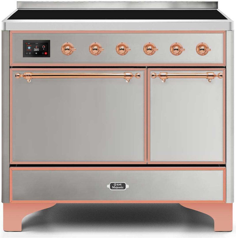 ILVE 40" Majestic II induction Range with 6 Elements - Dual Oven - TFT Control Display in Stainless Steel (UMDI10QNS3SSP) Ranges ILVE 