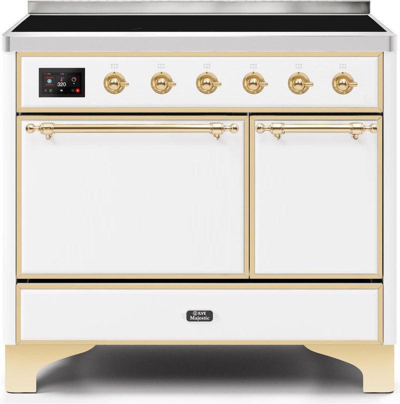 ILVE 40" Majestic II induction Range with 6 Elements - Dual Oven - TFT Control Display in White (UMDI10QNS3WHG) Ranges ILVE 