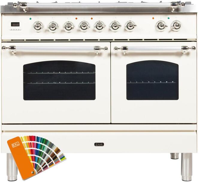 ILVE 40" Nostalgie - Dual Fuel Range with 5 Sealed Brass Burners - 3.55 cu. ft. Oven - Griddle in Custom RAL Color (UPDN100FDMPRALX) Ranges ILVE 