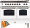 ILVE 40-Inch Nostalgie - Dual Fuel Range with 5 Sealed Brass Burners - 3.55 cu. ft. Oven - Griddle in Custom RAL Color (UPDN100FDMPRALY)
