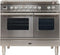 ILVE 40-Inch Professional Plus - Dual Fuel Range with Griddle - 2 Ovens - 4 Sealed Burners - 4 cu. ft. Oven in Stainless Steel (UPDW100FDMPI)