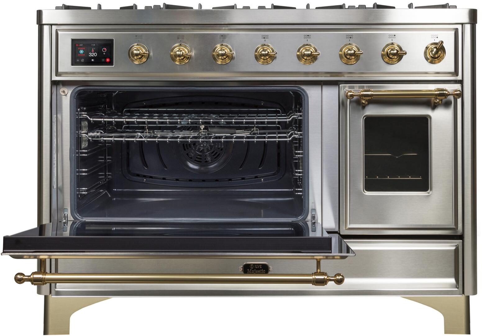 ILVE 48" Dual Fuel Range in Stainless Steel (UM12FDNS3SSGNG)