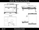 ILVE 48" Majestic II Dual Fuel Range with 8 Sealed Brass Burners and Griddle - 5.62 cu. ft. Oven - Brass (UM12FDQNS3MGG) Ranges ILVE 