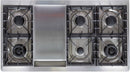 ILVE 48" Majestic II Dual Fuel Range with 8 Sealed Brass Burners and Griddle - 5.62 cu. ft. Oven - Brass (UM12FDQNS3SSG) Ranges ILVE 