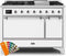 ILVE 48-Inch Majestic II Dual Fuel Range with 8 Sealed Brass Burners and Griddle - 5.62 cu. ft. Oven - Chrome (UM12FDQNS3RALC)