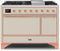 ILVE 48-Inch Majestic II Dual Fuel Range with 8 Sealed Brass Burners and Griddle - 5.62 cu. ft. Oven - Copper (UM12FDQNS3AWP)