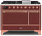 ILVE 48-Inch Majestic II Dual Fuel Range with 8 Sealed Brass Burners and Griddle - 5.62 cu. ft. Oven - Copper (UM12FDQNS3BUP)