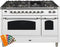 ILVE 48-Inch Nostalgie - Dual Fuel Range with 7 Sealed Burners - 5 cu. ft. Oven - Griddle in Custom RAL Color with Chrome Trim (UPN120FDMPRALX)