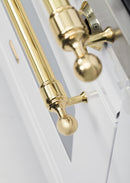 ILVE 48" Nostalgie - Dual Fuel Range with 7 Sealed Burners - 5 cu. ft. Oven - Griddle with Brass Trim in White (UPN120FDMPB) Ranges ILVE 