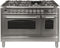 ILVE 48-Inch Nostalgie - Dual Fuel Range with 7 Sealed Burners - 5 cu. ft. Oven - Griddle with Chrome Trim in Stainless Steel (UPN120FDMPIX)