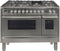 ILVE 48-Inch Professional Plus Dual Fuel Range with 7 Sealed Burners - Double Ovens - Griddle - Stainless Steel (UPW120FDMPI)