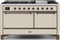 ILVE 60-Inch Majestic II Dual Fuel Range with 9 Sealed Burners - Griddle - Dual Oven - Antique White (UM15FDQNS3AWB)