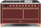 ILVE 60-Inch Majestic II Dual Fuel Range with 9 Sealed Burners - Griddle - Dual Oven - Burgundy (UM15FDQNS3BUP)