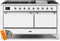ILVE 60-Inch Majestic II Dual Fuel Range with 9 Sealed Burners - Griddle - Dual Oven - Custom RAL Color (UM15FDQNS3RALB)