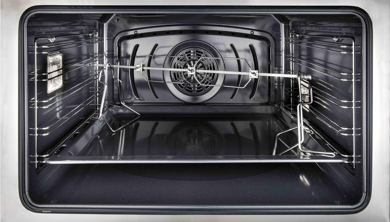 ILVE 60" Majestic II Dual Fuel Range with 9 Sealed Burners - Griddle - Dual Oven - Glossy Black (UM15FDQNS3BKC) Ranges ILVE 