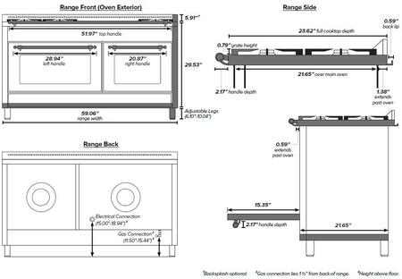 ILVE 60" Nostalgie - Dual Fuel Range with 8 Sealed Burners - 5.99 cu. ft. Oven - Griddle with Bronze Trim in Antique White (UPN150FDMPAY) Ranges ILVE 