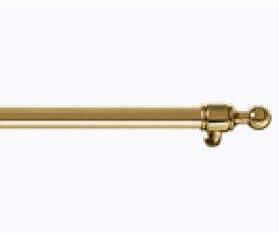 ILVE brass upper handrail with round end cap, horizontal rail