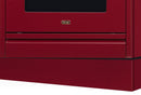 ILVE burgundy toe kick panel for 36-inch range, front with centered logo