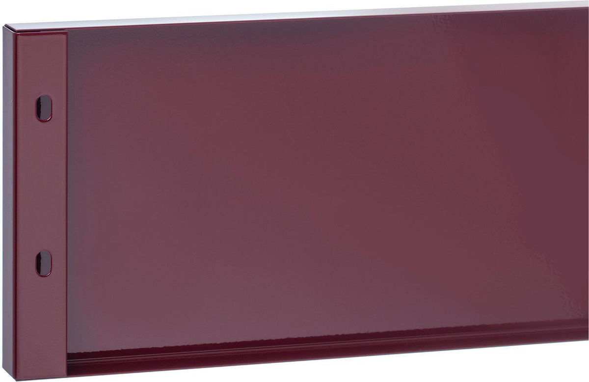 Burgundy toe kick panel for ILVE 48-inch range with side screw holes and corner