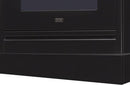 Glossy black toe kick panel for 30-inch range, with ILVE logo on front