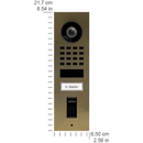 DoorBird D1101FV Fingerprint 50 Surface-Mount IP Video Door Station, 1 Call Button in Real Burnished Brass