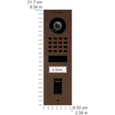 DoorBird D1101FV Fingerprint 50 Surface-Mount IP Video Door Station, 1 Call Button in Architectural Bronze